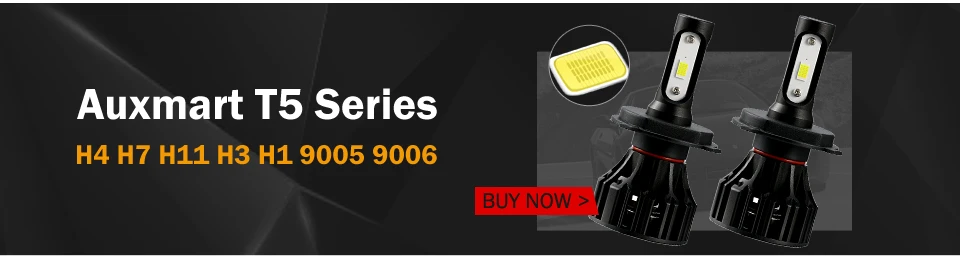 AUXMART H4 H11 9005 9006 H13 9004 9007 9012 5202 COB светодиодный автомобилей головной светильник лампы 100 Вт 10000lm 6500 к авто фары автомобиля светильник лампочка