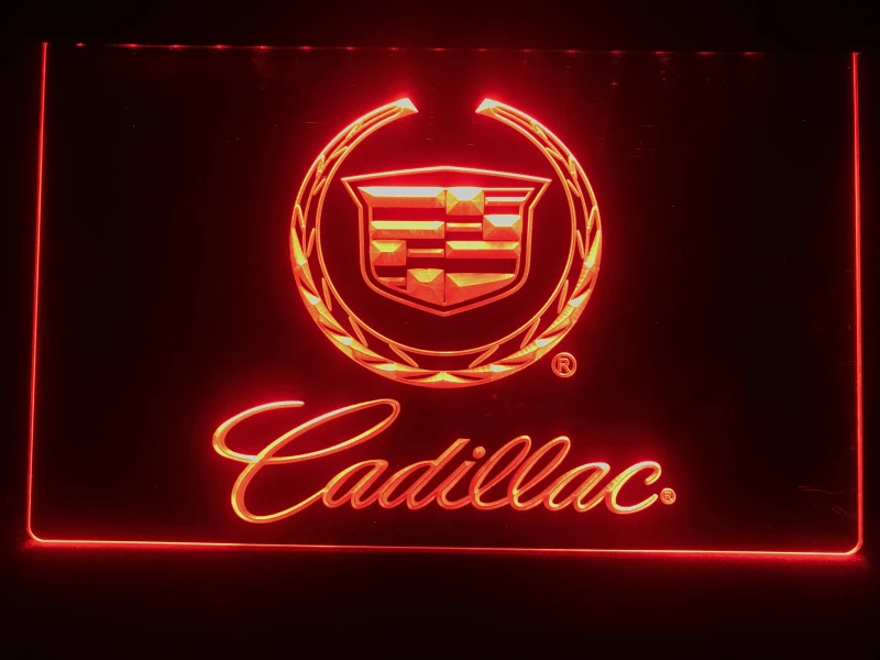 D041 Cadillac светодиодный ная неоновая световая вывеска|Таблички и знаки| |