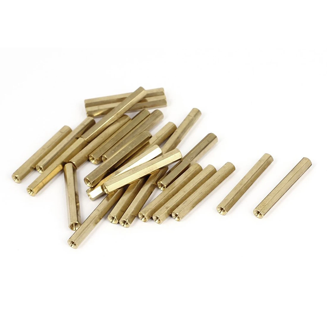 

CNIM Hot M3 x 35mm Female Threaded Brass Hex Standoff Pillar Spacer Nut 25pcs