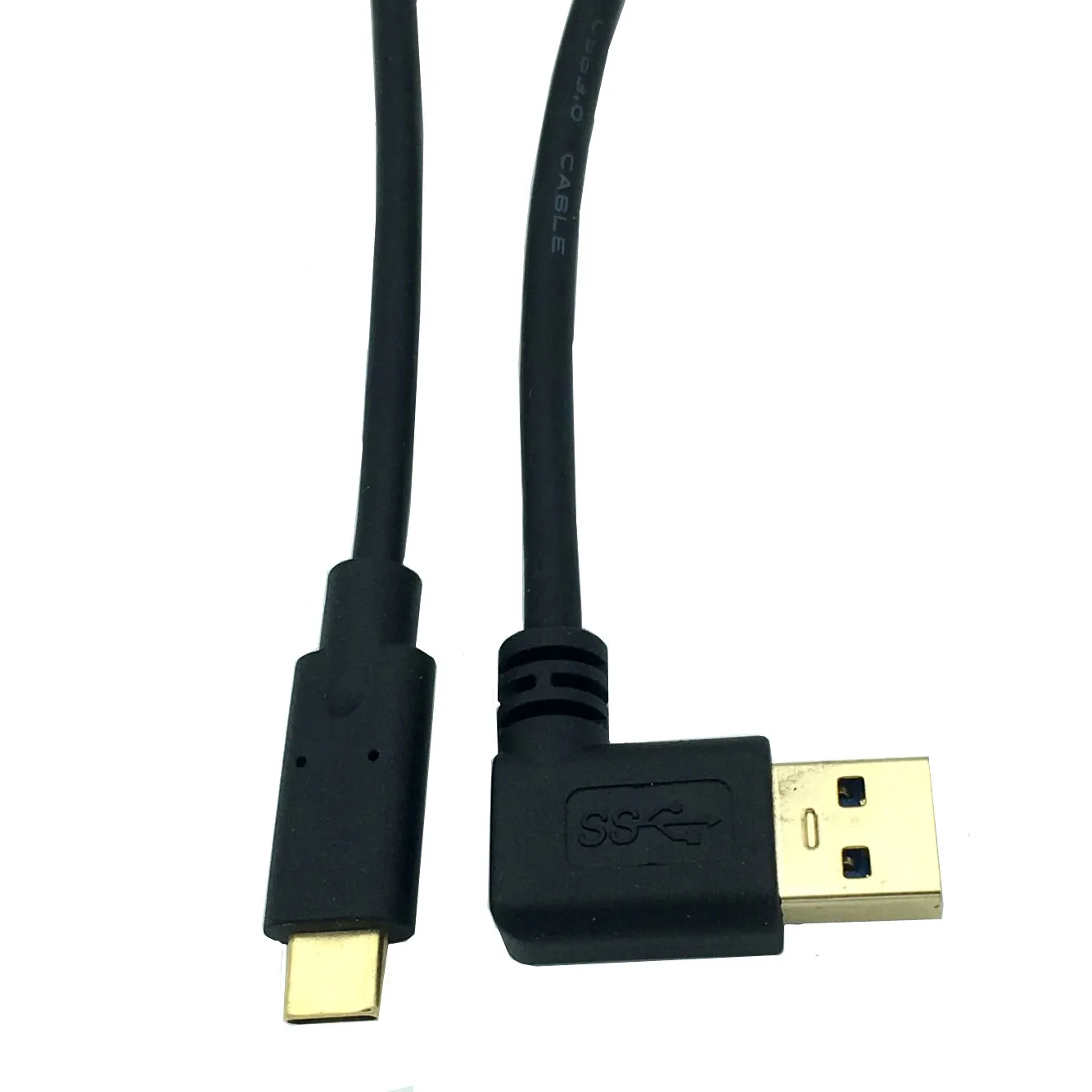 Позолоченные USB3.0 версия AM влево изгиб/Тип C прямо голова ноутбук телефону кабель