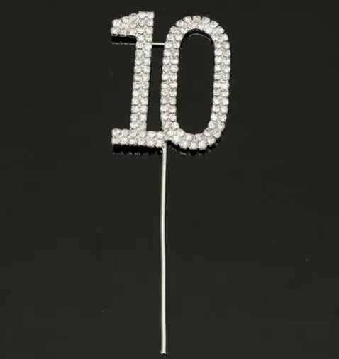 Стразы хрустальные цифры Топпер для торта украшение свадьбы дня рождения
