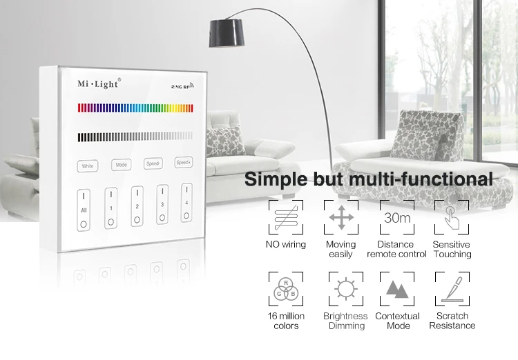 Mi light B3 4-зонный RGB/RGBW и регулировка яркости умная панель дистанционного
