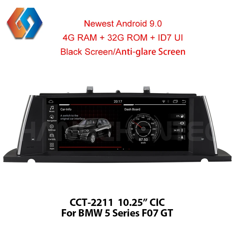 Android 9 0 мультимедиа для BMW 5 серии F07 GT (2011 2012) CIC ips сенсорный экран автомобиля радио