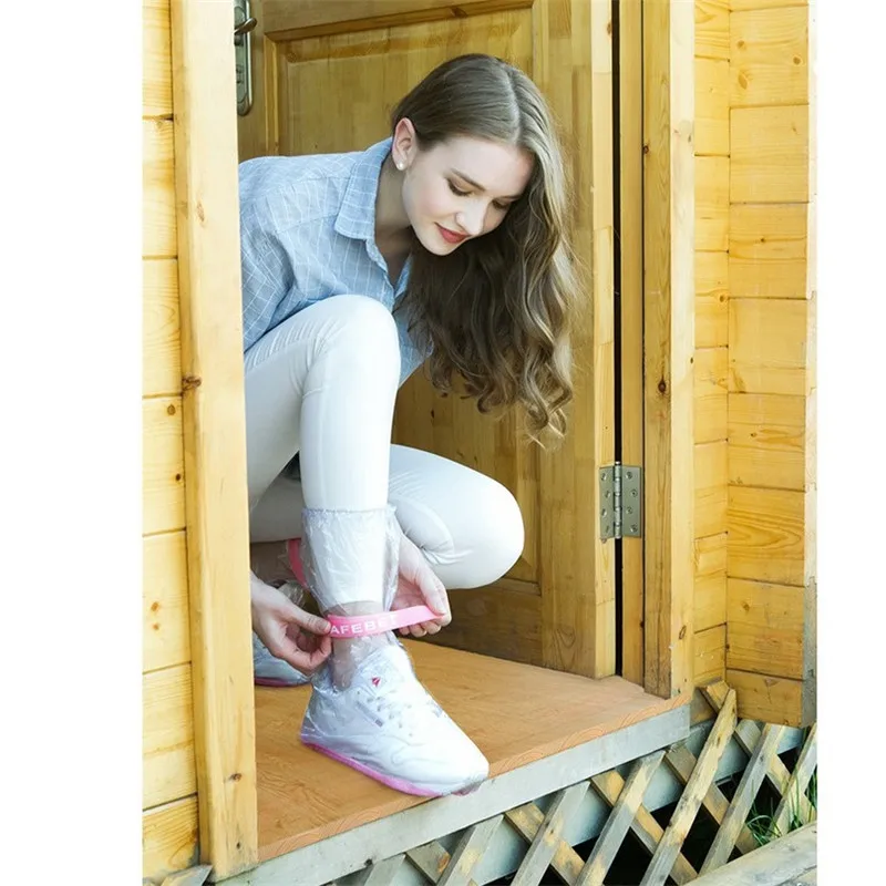 2017 Обувь дождь Ботильоны водонепроницаемая обувь Чехлы для мангала на плоской