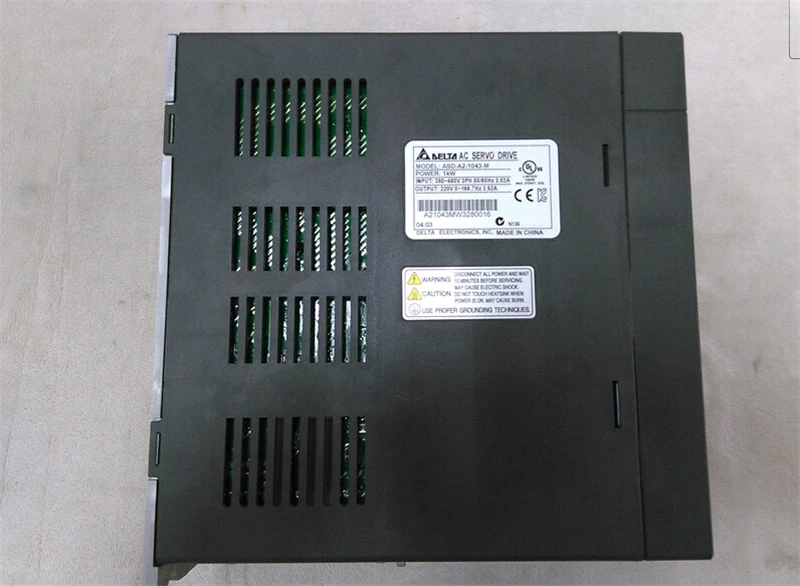 ASD-A2-1043-M Delta AC Servo Drive 3ph 400V 1KW 3.52A CANopen E-CAM с полностью закрытым управлением Новинка |