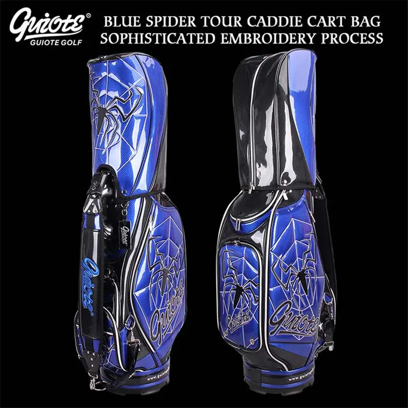 [4 цвета] Widow Maker Spider Golf Caddie сумка для клюшек PU кожаная сумка для гольфа с дождевиком 5-way для мужчин и женщин