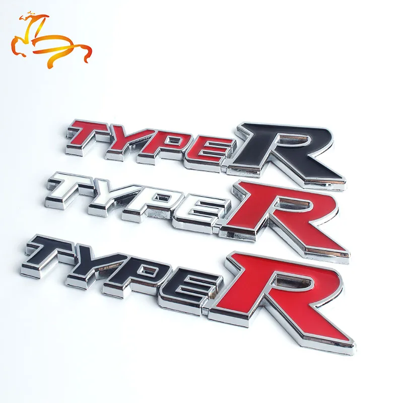 1X 3D Metal Alloy Type R TypeR Sticker For Honda City CR-V XR-V HR-V Accord FIT Jazz Stream Crider Greiz CIVIC Spirior Jade | Автомобили и