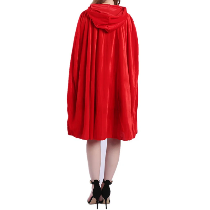 S-XXXL Little Red Riding Hood Costume for Women Fancy Adult Halloween Cosplay Fantasia Dress+Cloak For Party |