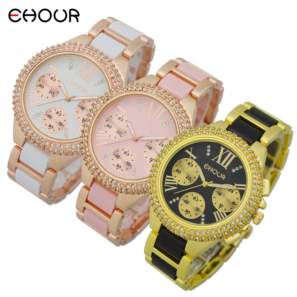 Новинка 2015 модные Женева золотые металлические часы кварцевые наручные для