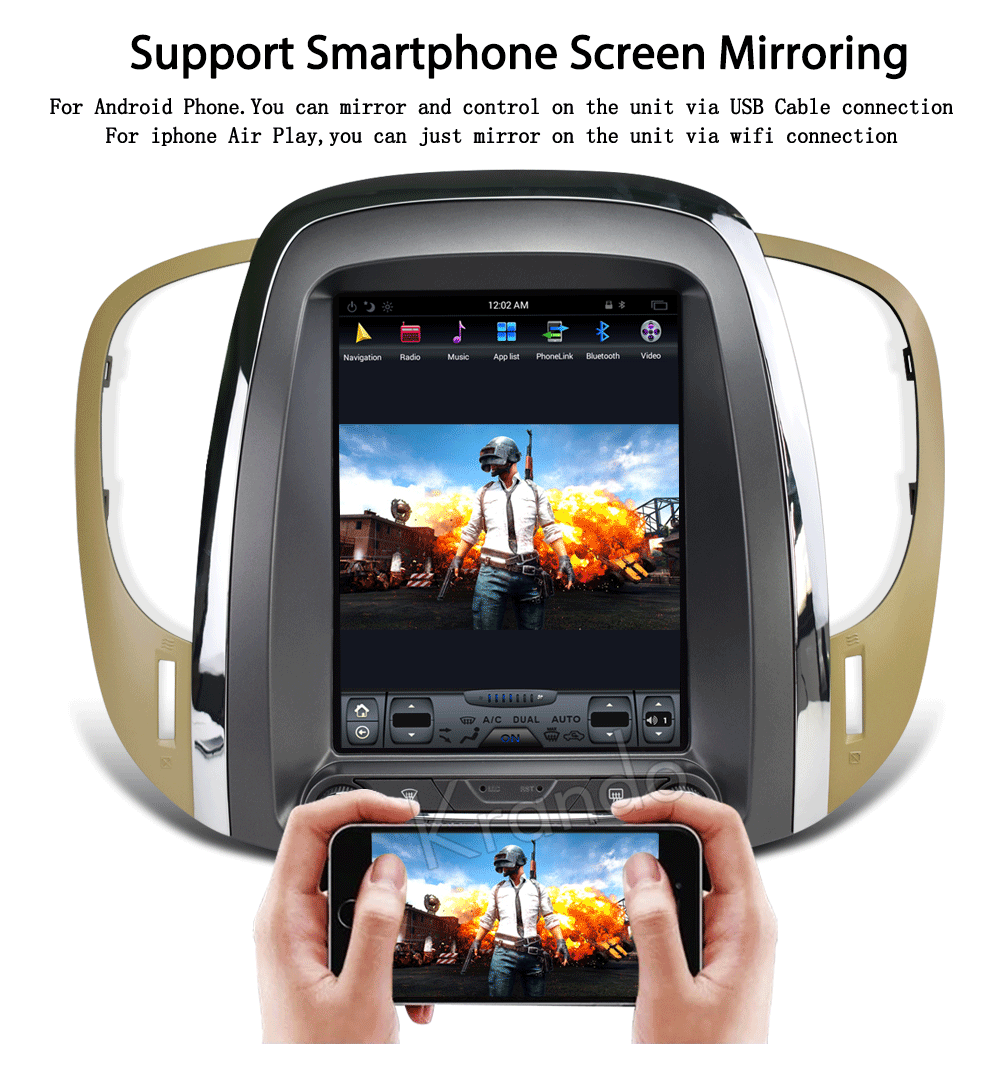 Krando Android 8,1 10," Тесла вертикальный сенсорный экран автомобильный dvd-радиоплеер для Buick LaCrosse 2009-2012 gps навигационная система