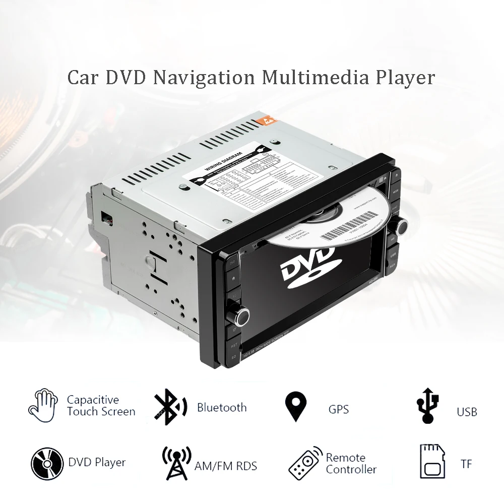 Podofo 7 "Android 2 Din Автомобильный Радио DVD стерео аудио gps навигация 2din