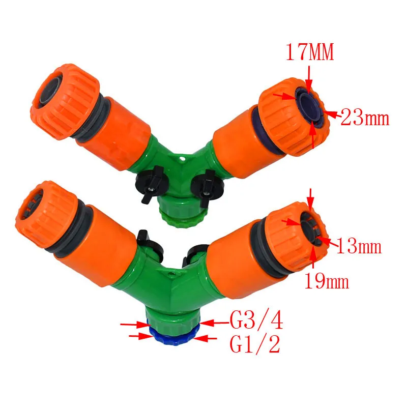 Wxrwxy Garden 2 way tap 1/2 garden hose 3/4 делитель воды кран &quotоросительный соединитель 16 мм splitter