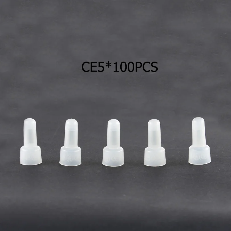 CE5 100PCS Действительно 100 шт. CE1 CE2 CE5 закрытый конец обжимные колпачки Электрический провод кабельный терминал Разъемы набор AWG 12-10 16-14 22-16 - Цвет: CE5 100PCS