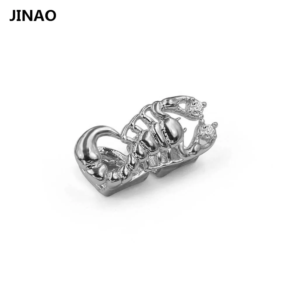 JINAO Новый пригодный Скорпион гриль Стингер зубы Grillz Gold тон для малышей с принтом