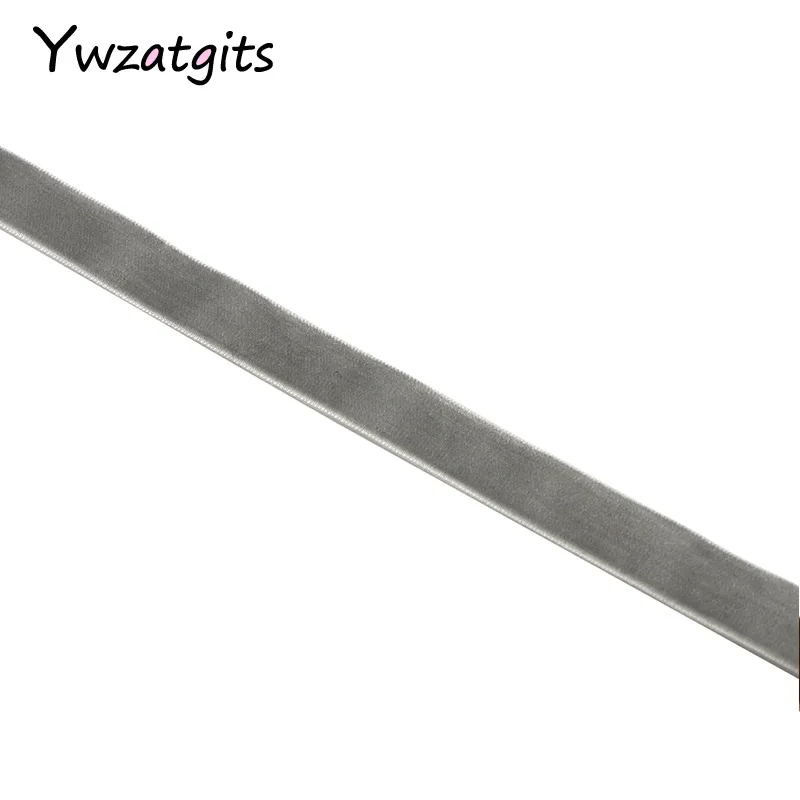 Gray 3y Ywzatgits 3 ярдов/партия 15-16 мм многоцветные бархатные ленты отделка швейная ткань DIY рукоделие украшения аксессуары YT0603 - Цвет: Gray 3y