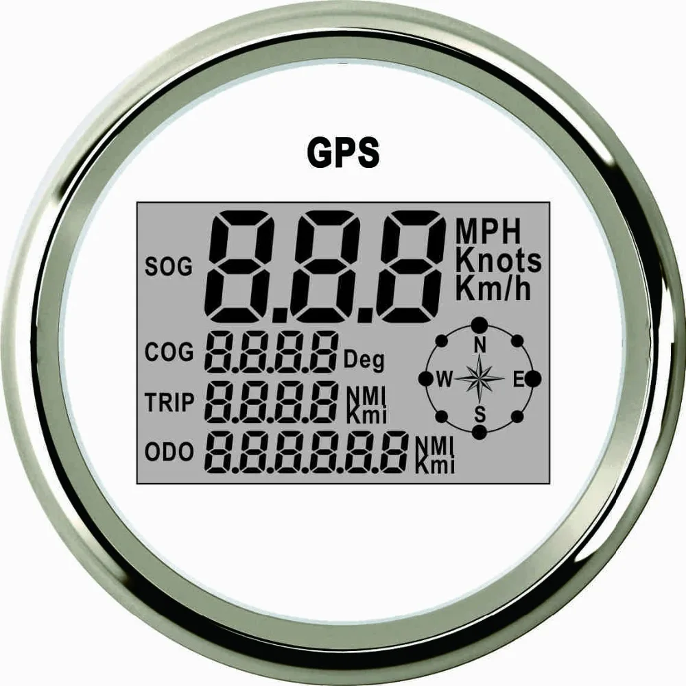 Лодочная яхта 85 мм Цифровой GPS Спидометр Одометр 0 999 узлов 12 В 24 с подсветкой|backlight|