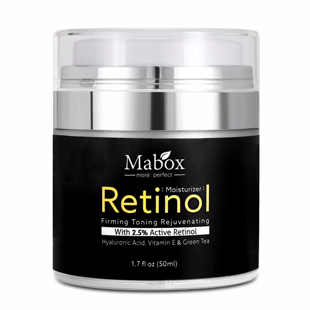 10Pcs Mabox Retinol 2.5%Moisturizer Face Cream Hyaluronic Acid AntiAging Remove Wrinkle Vitamin E Collagen Whitening Cream