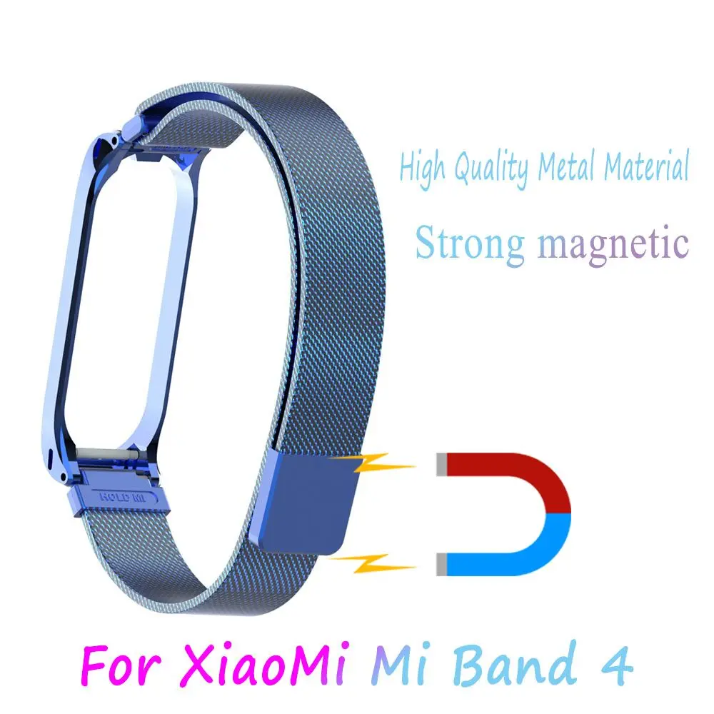 OLLIVAN mi Band 4 металлический ремешок с пряжкой для Xiaomi mi Band 4 3 браслет mi band 4 Band 4 аксессуары Магнитный браслет с пленкой