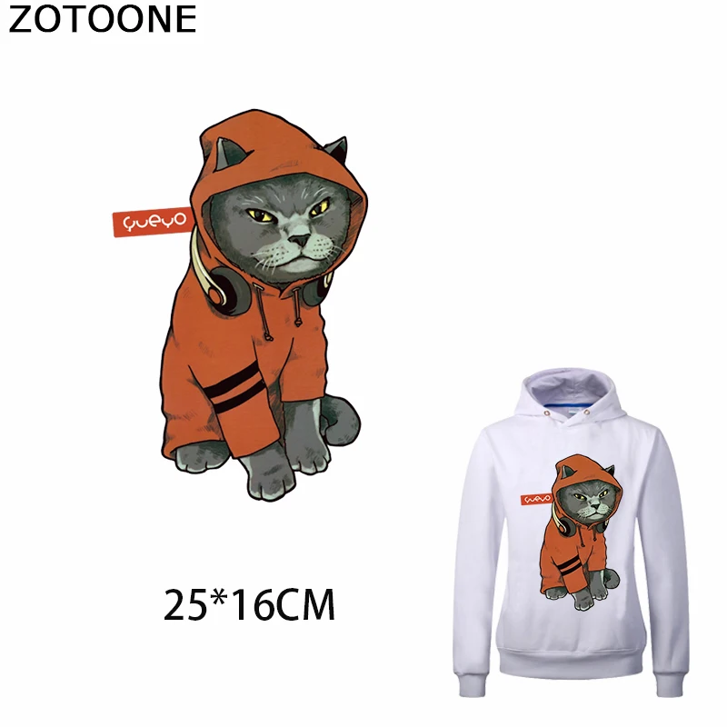 Забавные термо-свитера ZOTOONE Cool с принтом в виде котенка и утюгом на футболке | Дом
