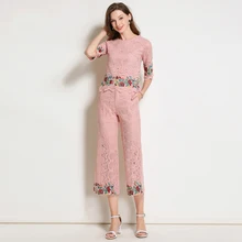 ARiby женский кружевной розовый комплект из двух предметов 2019