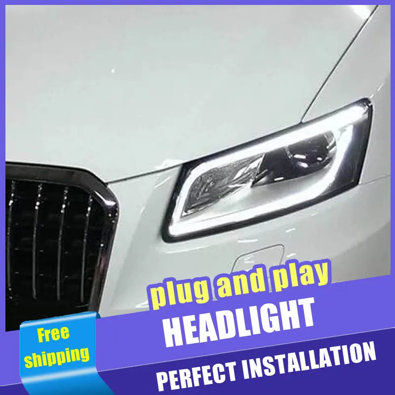 2 шт. светодиодный Автомобильные светодиодные фары для Audi Q5 2009 2016 ные DRL