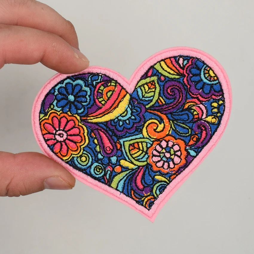 1 шт. наклейки на ткани с цветами радуги надписью Peace Heart Love вышивкой железные