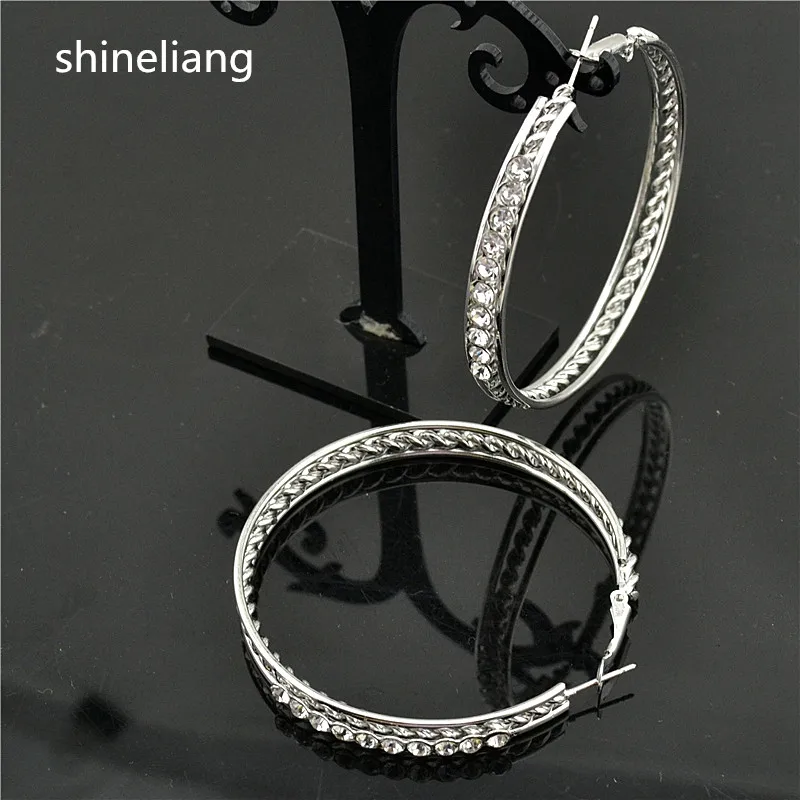 Shineliang большие круглые серьги кольца для женщин модные женские ювелирные изделия