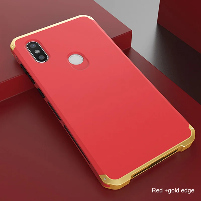 Ультра тонкий металлический чехол Ollivan для Xiao mi Red mi Note 7 6 5 Чехол алюминиевая металлическая рамка для Red mi Note 5 6 Pro mi X 2S Чехол-крышка - Цвет: Red Gold