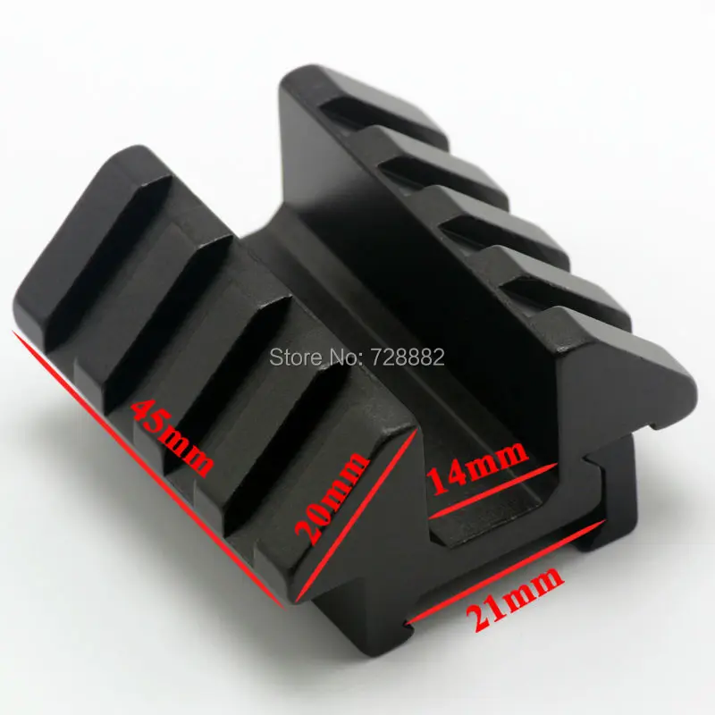 Тактический 4-Слот двойной боковой 45 градусов смещение оптического прицела 20мм