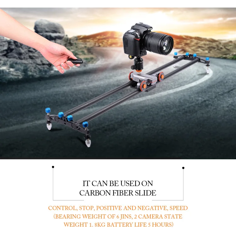 YELANGU L4X Autodolly Electric Track Slider Motor Dolly Tabletop Auto Dolly Rolling Skater Slider for DSLR Camera Camcorder DV