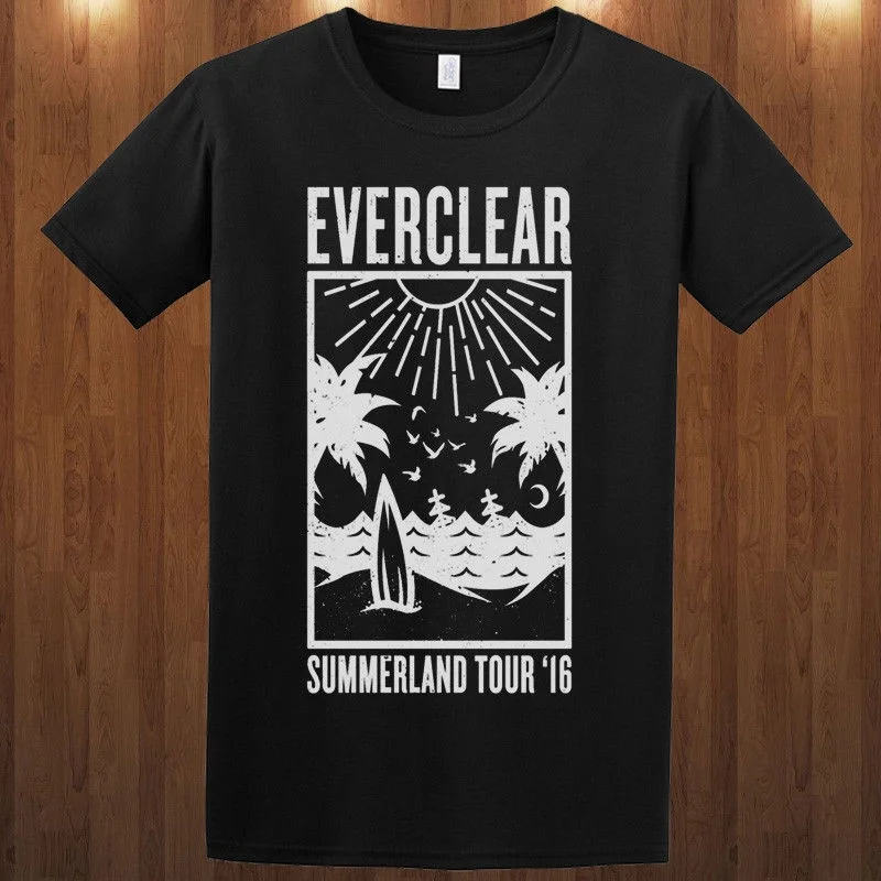Забавная Мужская футболка белые футболки черная Everclear Sparkle and Fade Rock Band Art Alexakis |