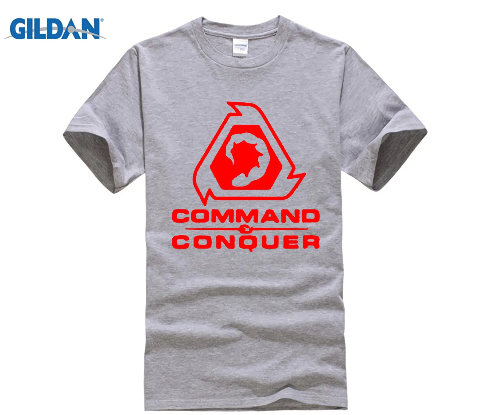 GILDAN Мужская футболка с коротким рукавом Command Conquer модная Стильная летняя одежда |