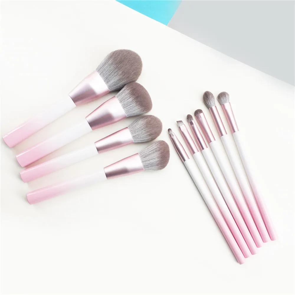 Набор кистей bdbeauty с розовым и белым градиентом набор из быстросохнущего