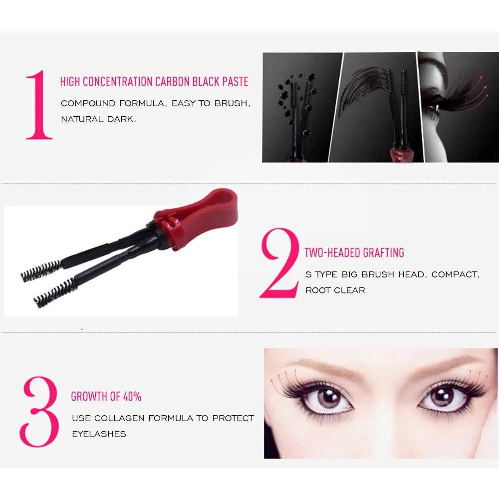 Черная тушь для ресниц Curling густые ресницы waterproof стойкая Eyes Makeup| |