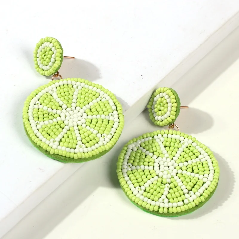 Lalynnlys Cute Cherry Watermelon Pineapple Drop Earrings New Fashion Rhinestone Fruit Dangle Earrings Ear Accessories Hot E60491