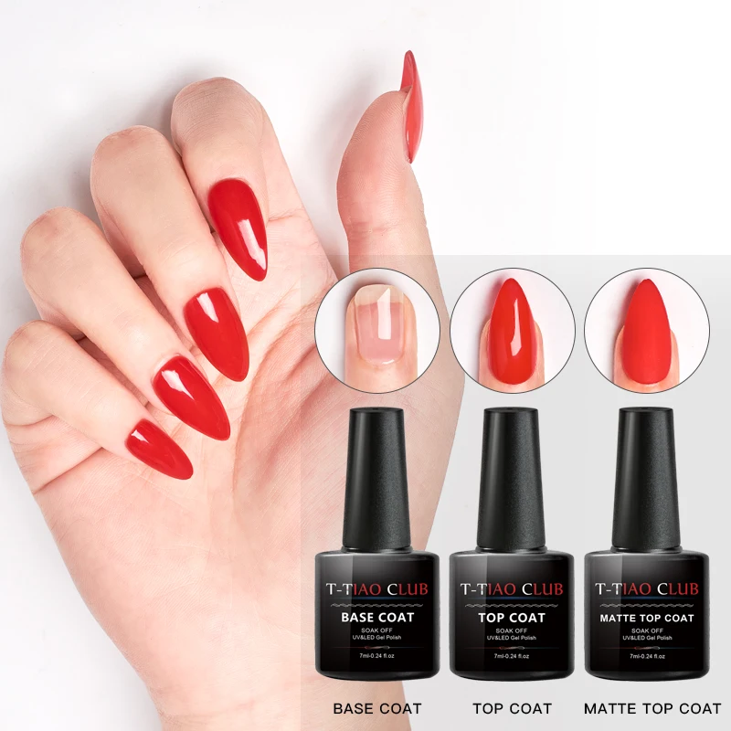 Основа и верхнее покрытие УФ гель лак для ногтей быстрый акриловый полигель