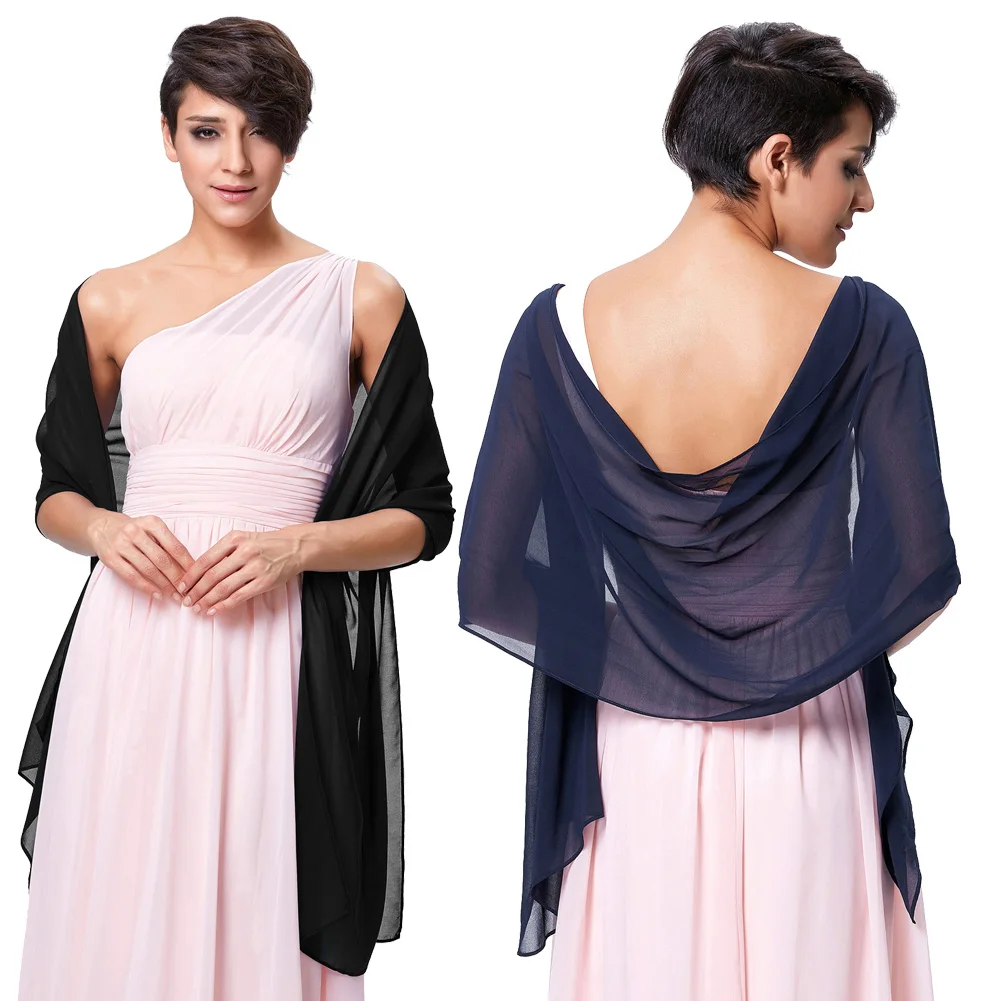 80*18 &quotшифоновое свадебное вечернее платье шаль шарф обертывание шейный