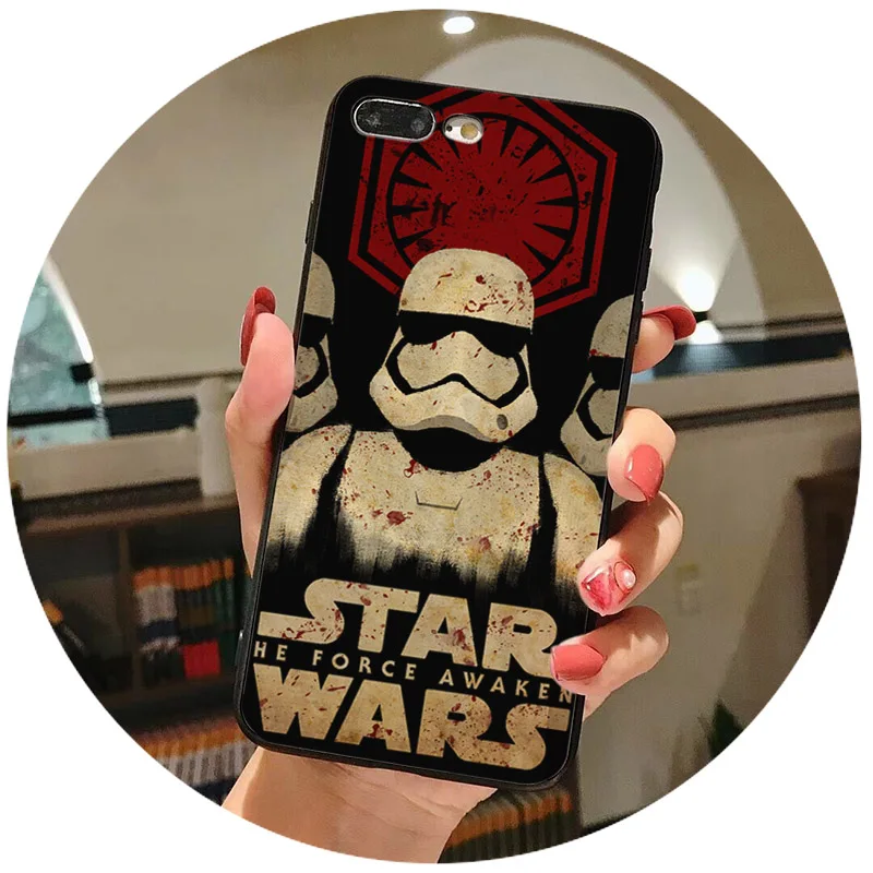 IMIDO для coque iphone XR черный BB8 Звездные войны Силиконовые телефонные чехлы Iphone 8 6 6S 7 Plus