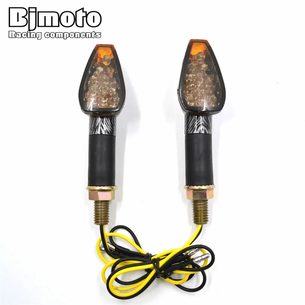 bjmoto2 pcs/ Pair Motorcycle LED Turn Signal Light High Quality Indicator Color Amber Blinker Lights Tourner les lumieres |