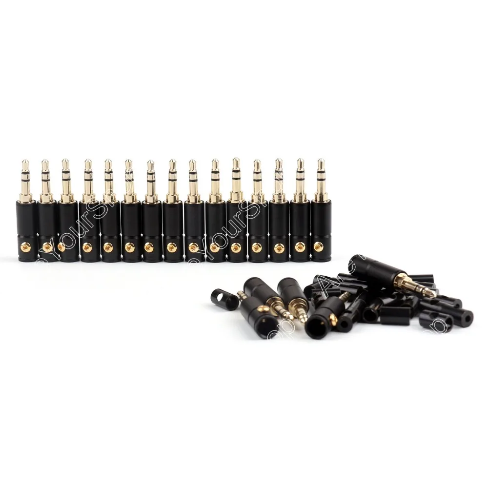 

Areyourstore 20 шт. позолоченный 3,5 мм стерео штекер для ремонта наушников металлический аудио разъем для пайки адаптер