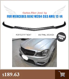 Карбоновое волокно передний бампер для губ подбородок спойлер для Mercedes-Benz C Class W204 C63 бампер AMG 2012 2013