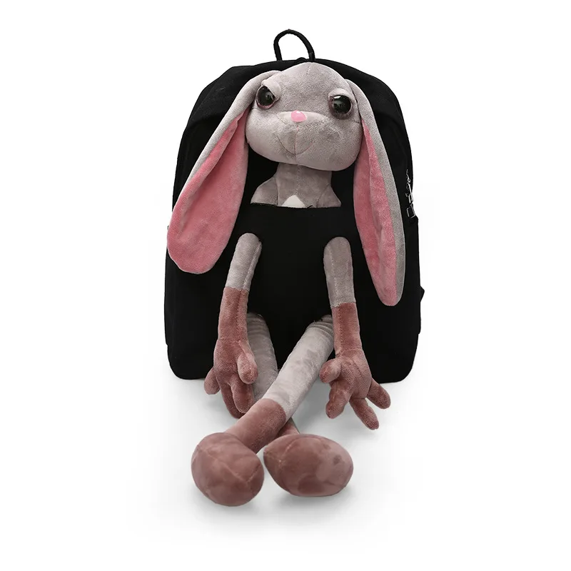 

Plush Bunny Backpack Kawaii Stuffed Toy Fashion Cute Long Ears Rabbit Travel School Bag For Girl & Women