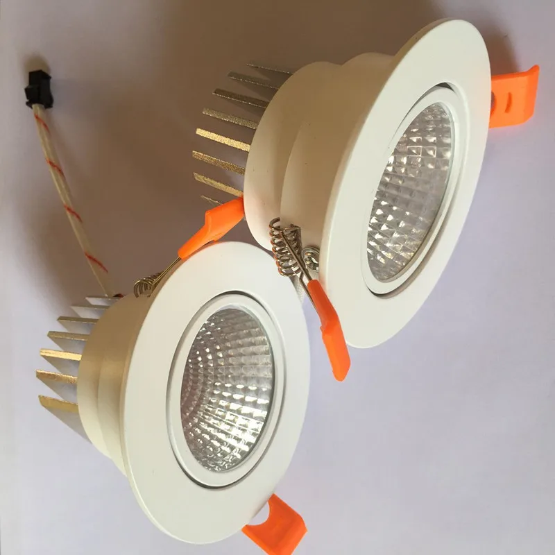 1 шт. квадратный яркий Встроенный светодиодный затемненый круглый светильник COB 10