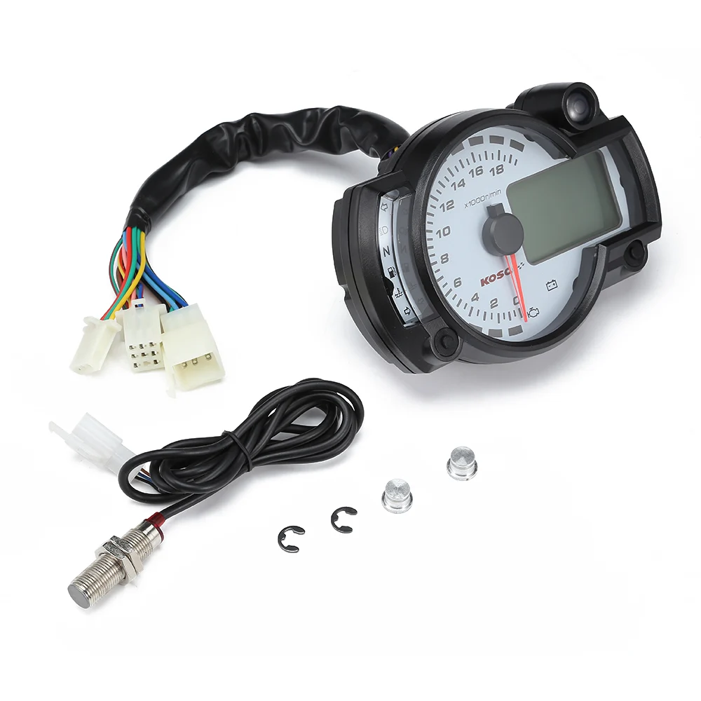 ЖК-дисплей 7 цветов мотоцикл цифровой одометр тахометр спидометр датчик топлива