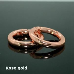 Rose Gold Металлический пружинный ворот открывающийся брелок кожаная сумка ремень пряжка собака цепь защелка зажим пусковое устройство крюк багаж кожевенное ремесло - Цвет: Rose Gold