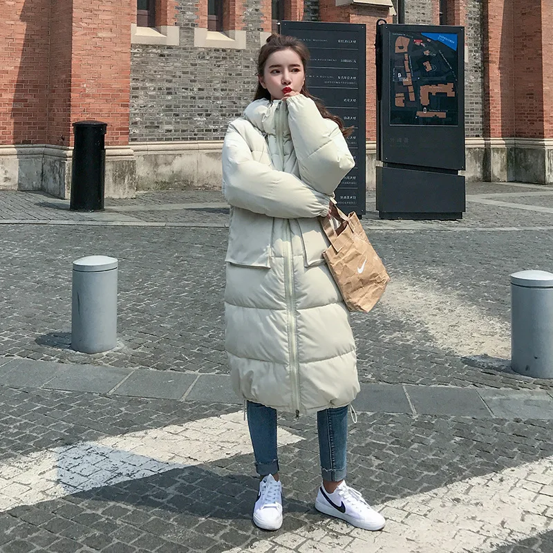 Модная длинная теплая парка зимний женский с капюшоном пальто 2019 Новинка плюс