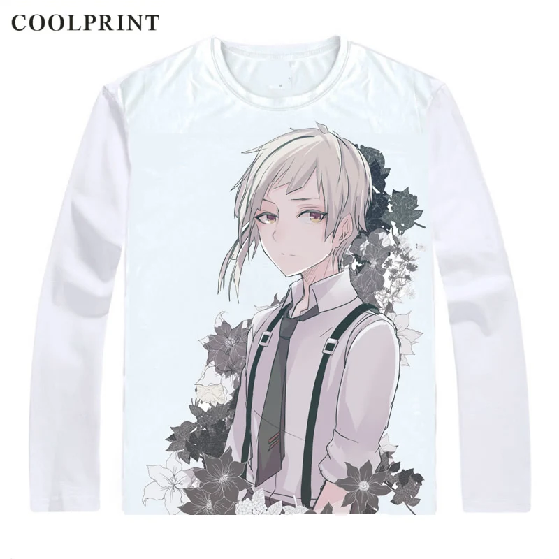 Style 10 Дазай Осаму кости перевязанная шея футболка Bungou бродячие собаки литературная мужская футболка Повседневная Винтажная Футболка с принтом длинный рукав рубашки - Цвет: Style 10