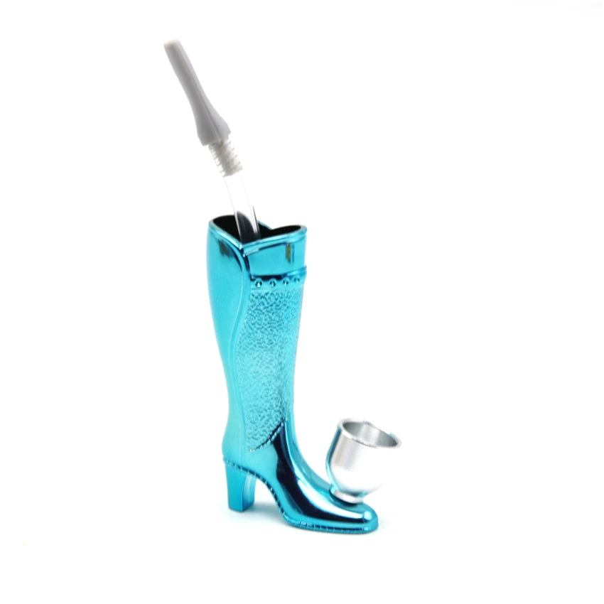 1PC Creative Long Boots Smoking Pipe With PCV Tube Plastic Cigarette Holder Metal Filter Bowl Tobacco Herb Accessories | Дом и сад