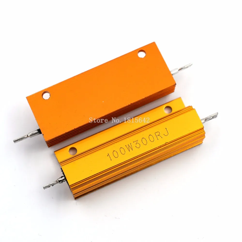 RX24 100 Вт 300R 300RJ металлический корпус алюминиевый Золотой резистор высокой