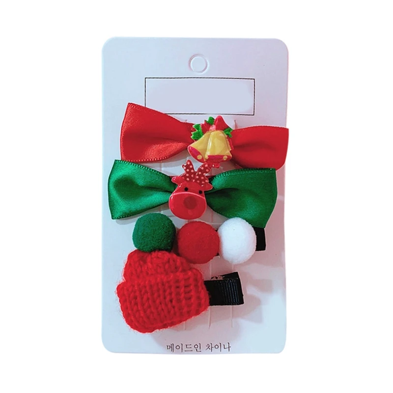 Cute Girls Hair Clips Christmas Santa Claus Design Hair Pin Set Children Hairpin Princess Hair Accessories
